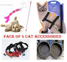 Bundle of cat accessories : Cat Collar – Bowknot Bell Design, price in Pakistan