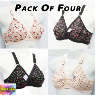 Memon Online Pack of 4 Bra For Women/Girls price in Pakistan