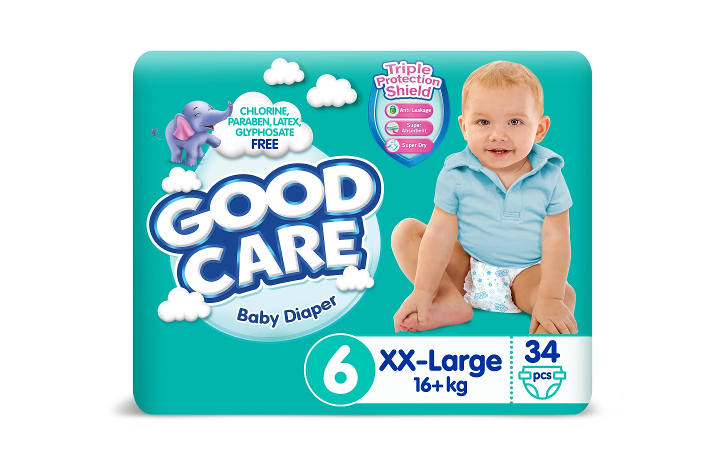 Good Care Daiper Size 6 (16+kg) 34 pcs Twin Pack price in Pakistan