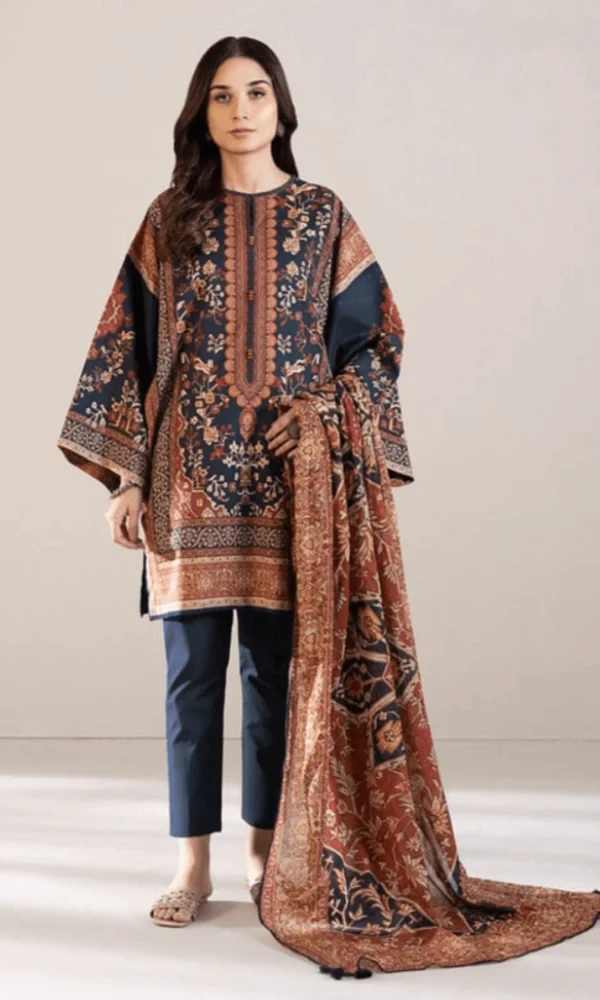 Sapphire – 3PC Lawn Embroidered Lawn Suit Lawn Fine price in Pakistan