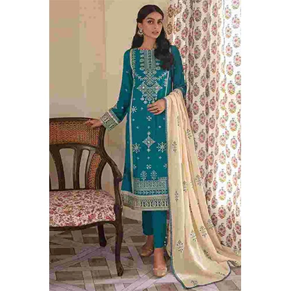 Neck Embroidered Shirt With Bamber Chiffon Embroidered Dupatta -BFAD812 (B) price in Pakistan