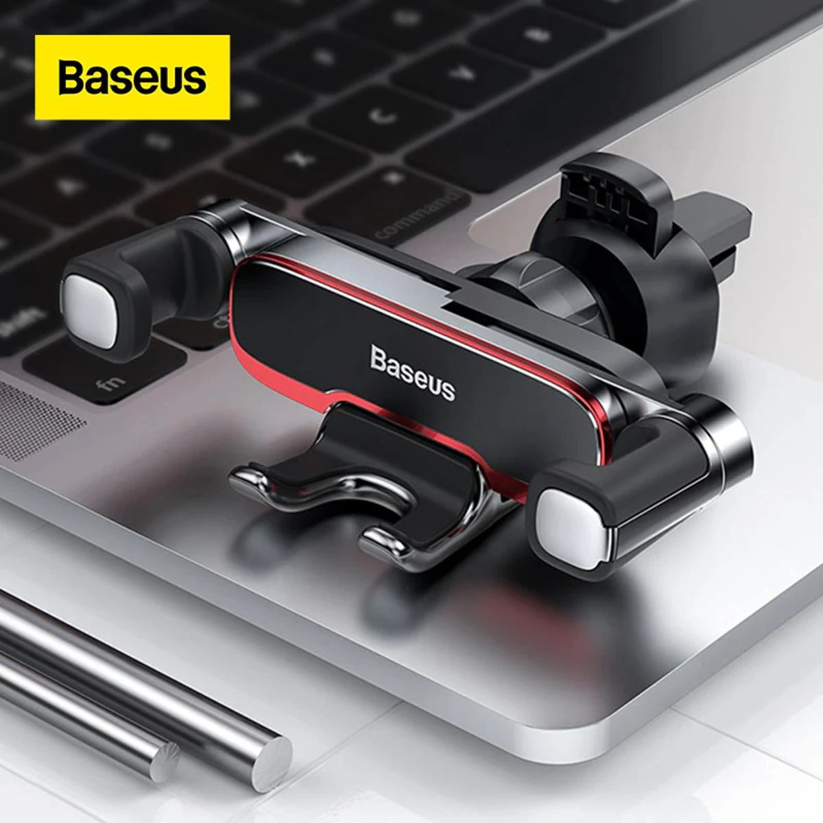 BASEUS Car Phone Holder, Universal Car Air-Vent Mobile Holder, 360-Degree Rotating Lateral Gravity Car Mount price in Pakistan