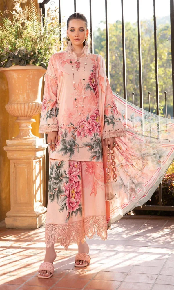 Maria.B – 3PC Digital Embroidered Lawn Suit price in Pakistan