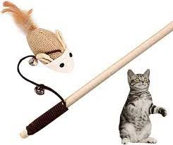 Cat Stick Interactive Feather Toy Cat Random Color Turkey Feather Toy Tease Cats Stick Pet Supplies Pet tool Cat Toys price in Pakistan