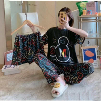 Girls Wear 3 in 1 Korean Loungewear Night Suit For Girls & Women price in Pakistan
