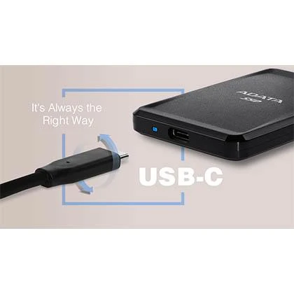 ADATA SC685 250GB Type-C External Portable SSD Solid State Drive USB 3.2 Gen 2 Read Upto Up to 530 MBs Black price in Pakistan