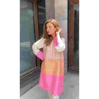 2PC Satin Silk Printed Shirt With Satin Silk Trouser -BFSIN786 (B) price in Pakistan