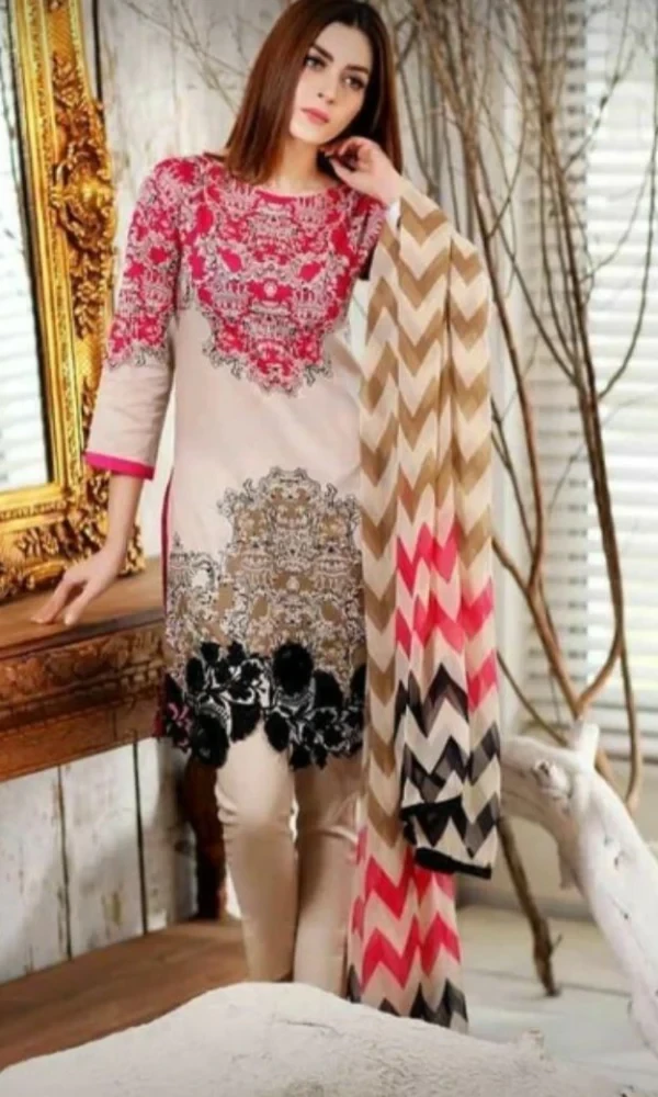 Charizma – 3PC Printed Shirt with Printed Chiffon Dupatta price in Pakistan