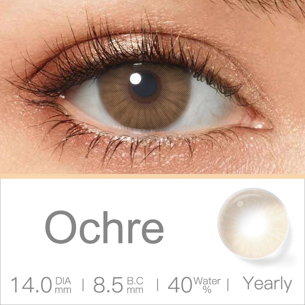 Makeup Contact Lens, Ice Brown 1-Tone Eyes Color Lenses With Case  Eye lenses for Girls price in Pakistan