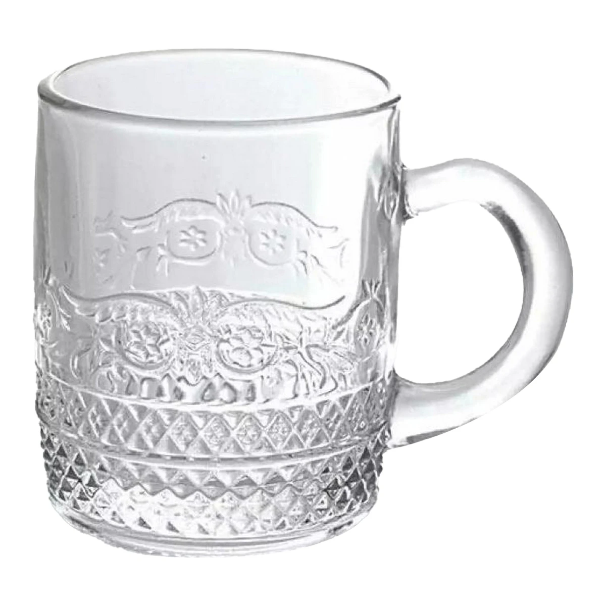 6 Pcs Tea Set Glass Cup Unique Designs price in Pakistan