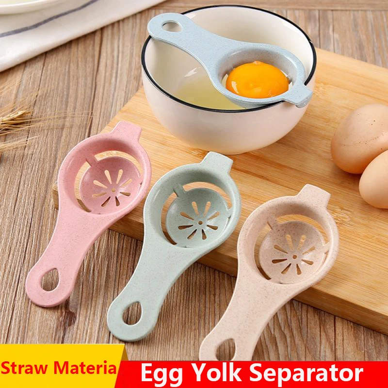 Kitchen Egg Yolk Separator Food-grade Wheat Straw Egg Divider Protein Separation White Yolk Sifting Egg Cooking Gadget price in Pakistan