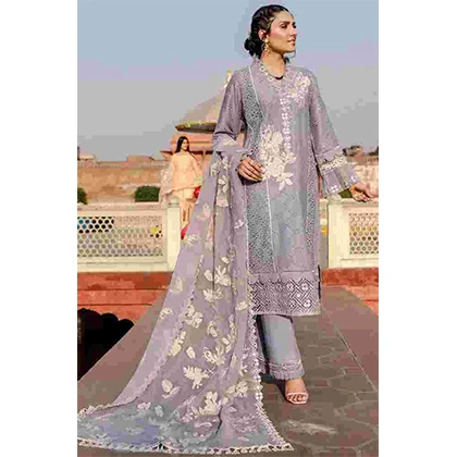 CHICKEN KARI 3PC Heavy Embroidered Shirt With Embroidered Bamber Chiffon Dupatta – BFAD831 (B) price in Pakistan