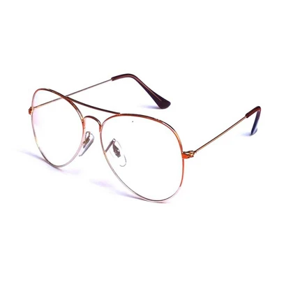 Rangeen Golden Frame Clear Lens Fashion Glasses for MenWomen-Clear price in Pakistan