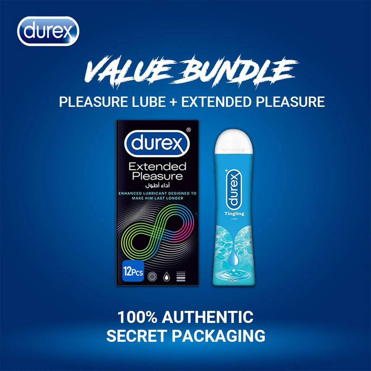 Durex Pack of 2 – Durex Stimulating gel 200ml, Extended pleasure 12s price in Pakistan