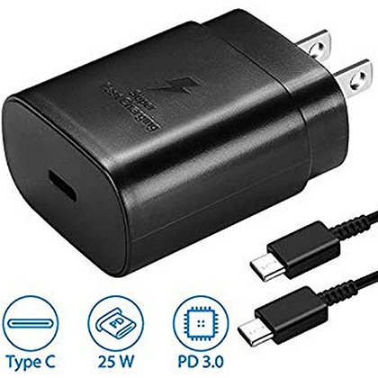 Original Samsung 25W45W OEM Super Fast Charger USB PD Charger For Galaxy Note10  Note 10 Plus  Note10 Lite & S10  S20  S20 Ultra price in Pakistan