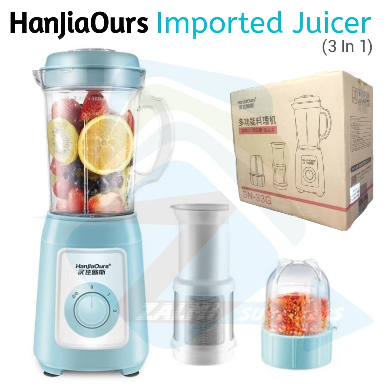 5 in 1 Juicer Bottle Portable Electric Fruit Citrus Juicer Vegetable Juice Blender Meat Grinder price in Pakistan