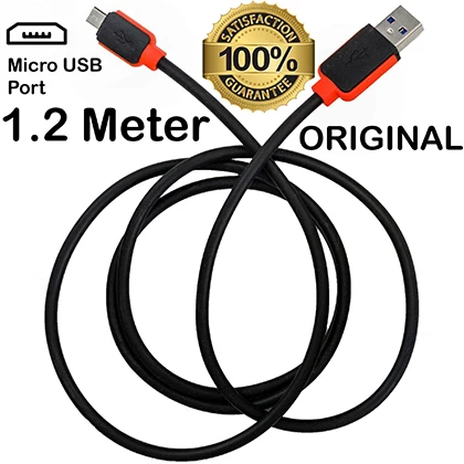 ORIGINAL Warner 1.2 Meter Micro USB 3.0 Fast Charging + Data Cable For Samsung  HTC  Infinix  Xiaomi  Oppo  Huawei  Nokia  Lenovo  Android Phones – Black & Red price in Pakistan