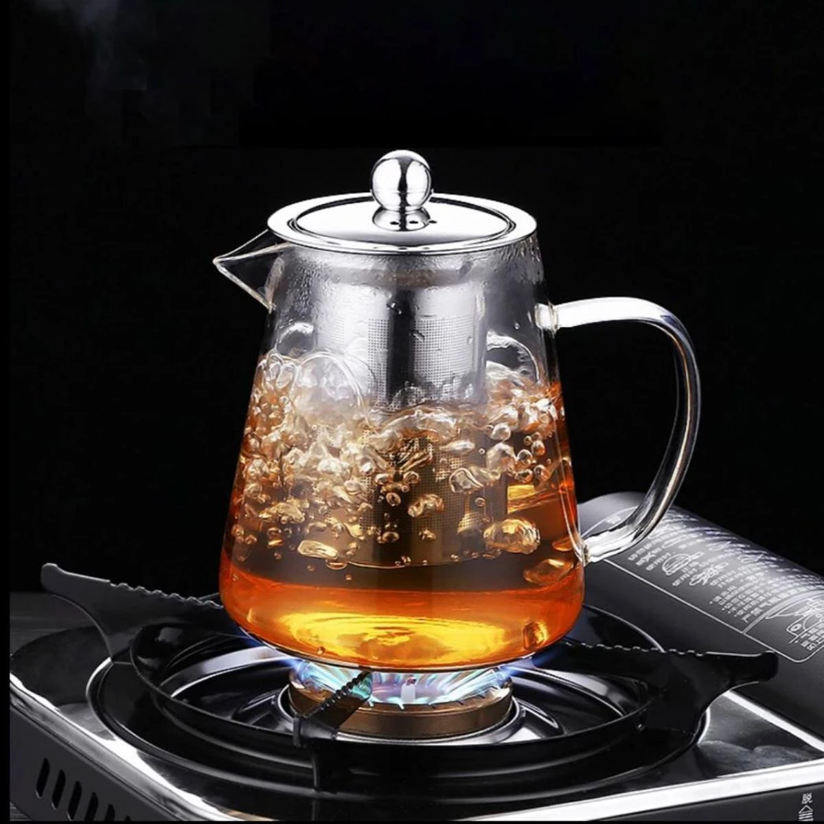 Glass Teapot Kettle with Infuser, Stovetop Safe & Microwave Safe Tea Pot Maker Set, Removable price in Pakistan