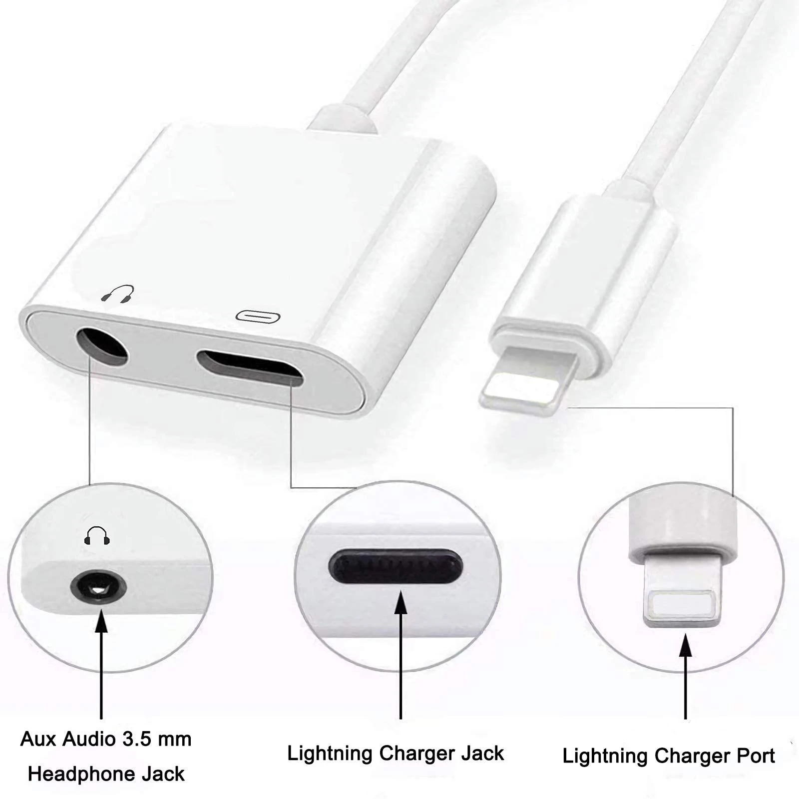 Apple iPhone Connector Near to Original Lightning to 3.5mm Jack & Charging Adapter With Bluetooth – Perfect For PUBG price in Pakistan
