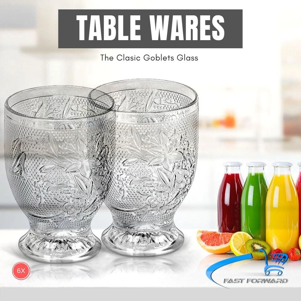 Drinking Glass Tumblers Pack of 6 Transparent 300 ml price in Pakistan