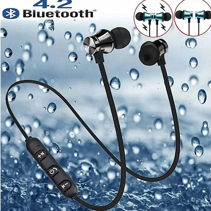 T10 MagneticM5 Music Bluetooth Earphone Neckband Sports Bass Headset Running Wireless with Mic Headphone Handsfree price in Pakistan