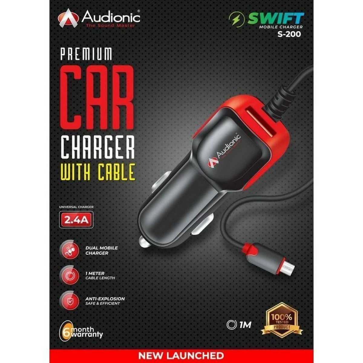 Audionic Premium Quality Car Charger S200 Micro 2.4A Best Price in Pakistan price in Pakistan