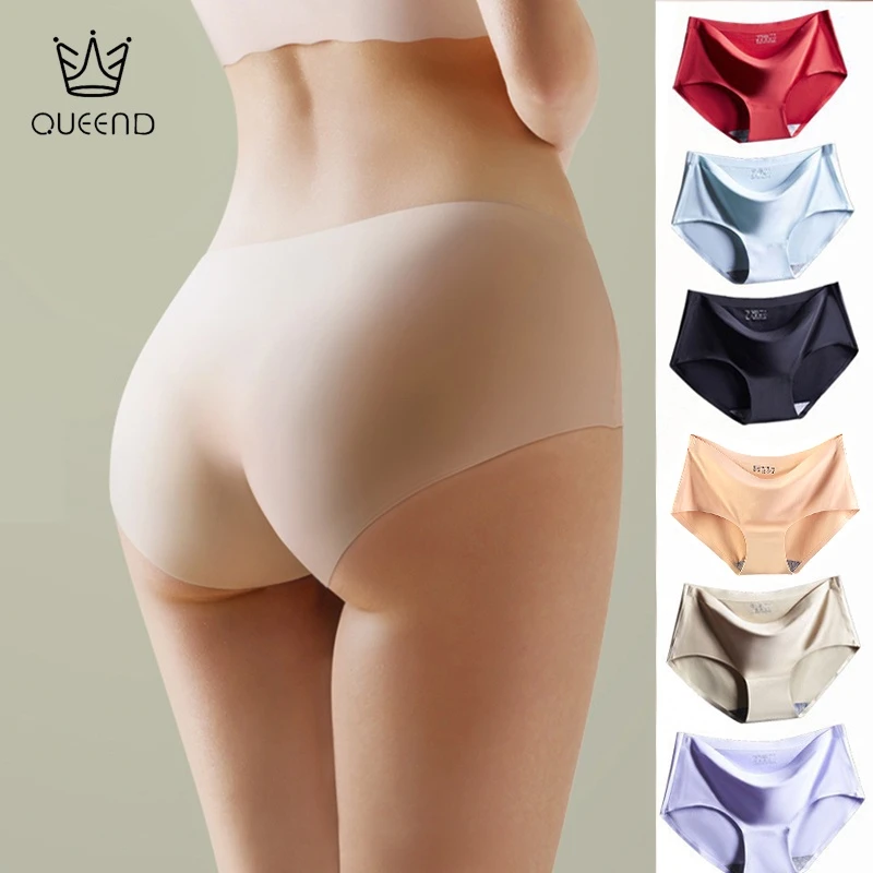 Women Ice Silk Fancy Seamless Cotton File Panty, Stretchable price in Pakistan