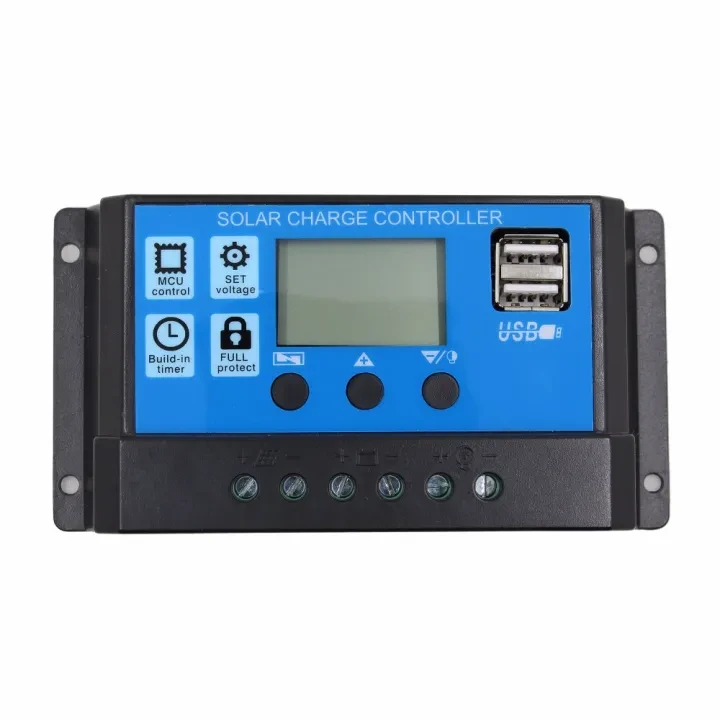 20A 12V 24V Auto work PWM Solar Charge Controller with LCD Dual USB 5V Output Solar Cell Panel Charger Regulato price in Pakistan