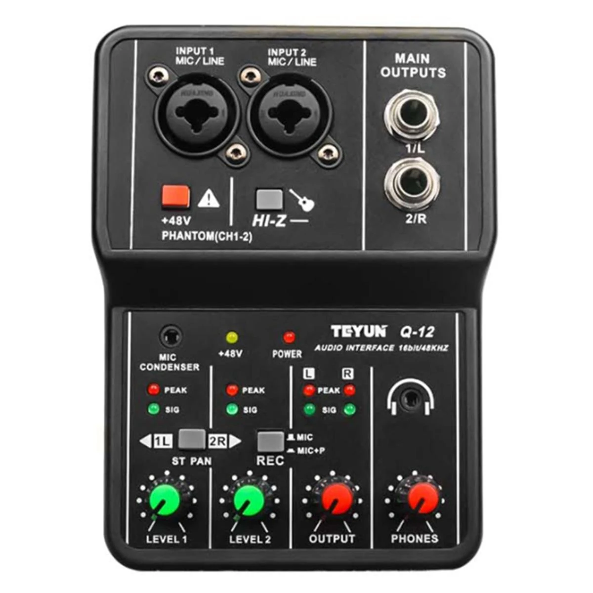 Q-12 Sound Card Audio Mixer Sound Board Console Desk System Interface 4 Channel 48V Stereo Computer Sound Card price in Pakistan