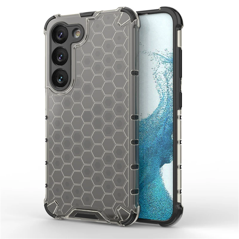 Vantime for Samsung Galaxy S23 Ultra 5G Case Honeycomb Transparent Back Anti fingerprint Cover price in Pakistan