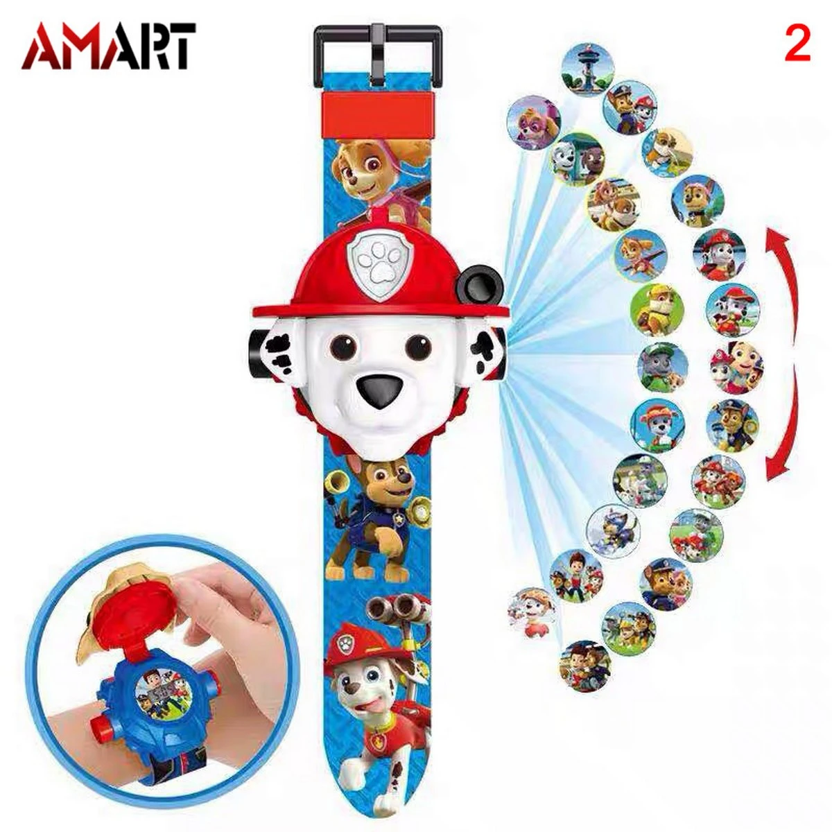 3D Children’s Cartoon 24 Pictures Projection Watch With Cover The Avenger Superhero Pattern Gift For Kids price in Pakistan