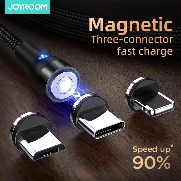 Original Magnetic Fast Charging Cable 3in 1 – Micro USB Android – Iphone – Type C – Braided LED Fast charging 100% Guaranteed price in Pakistan