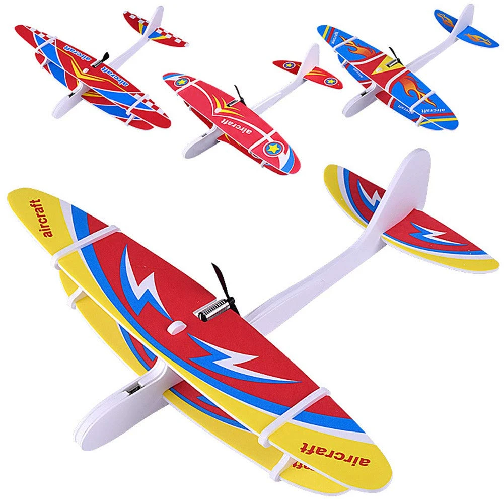 DIY Biplane der Foam Powered Flying Plane Rechargeable Electric Model Science Educational oys for ldren Random Color price in Pakistan