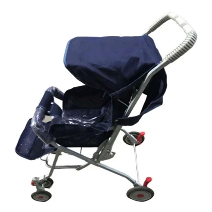 Alloy Foldable Baby Stroller Pram For Newborn Blue color with 6 Rubber Tyres price in Pakistan