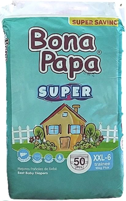 Bona Papa Super Baby Diaper – XXL Size – 50pcs Pack price in Pakistan