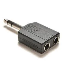1PCS Audio Mono Plug Adapter – Mono Male Plug 6.35mm To Two 6.35mm Female price in Pakistan
