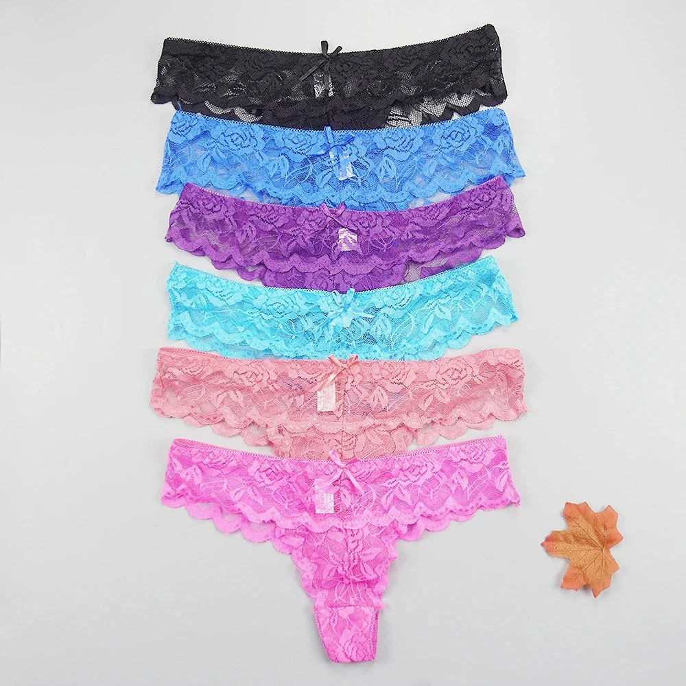 T Style String Fashion Low-rise Briefs Hollow Out Lace Thongs price in Pakistan