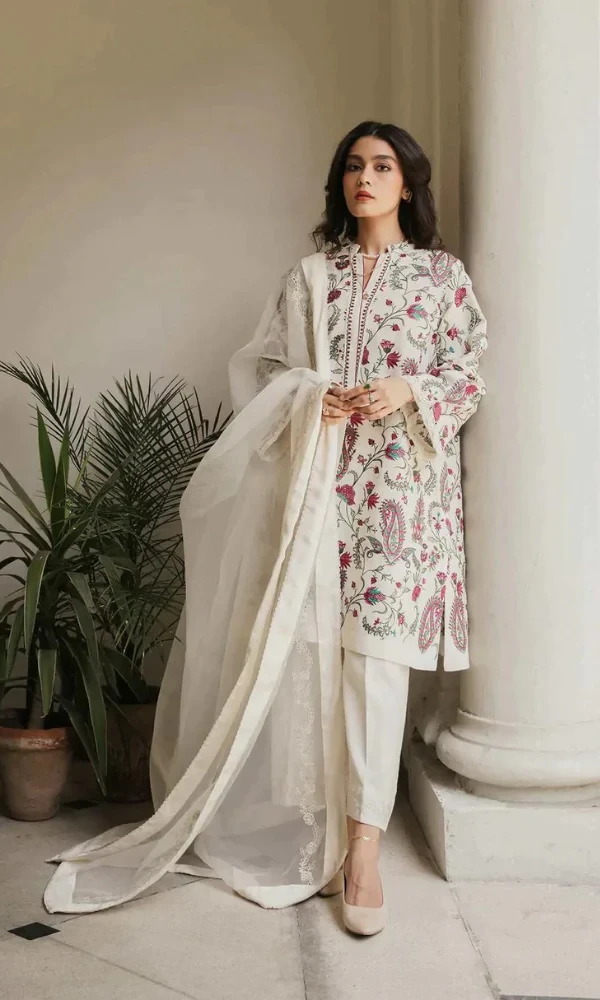 Zara Shajahan – 3PC Embroidered Lawn Suit price in Pakistan