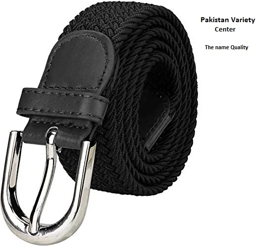Braided Elastic Woven Leather Stretchable Belt for Men & Women price in Pakistan