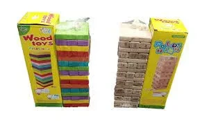 Jenga Wooden Number and Multicolor Blocks 48 Blocks with 4 Dice Stacking Tumbling Tower price in Pakistan