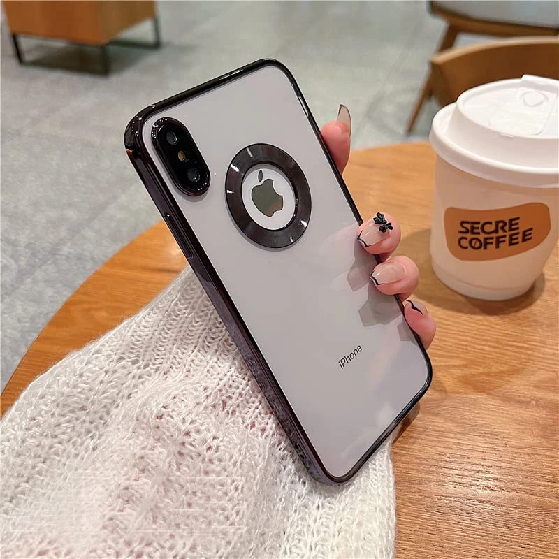 iPhone X/XS Case Cover with Camera Lens Protector Compatible with MagSafe Charger Anti-Scratch Shockproof Slim Design Clear Electroplated Color Frame for Women and Men (different color available)) price in Pakistan