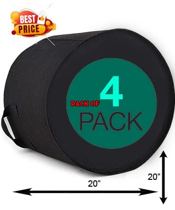Pack Of 4 Grow Bag I 18 Gallon Fabric grow bag 20 X 20 I High Quality Grow Bag (TFZ) price in Pakistan