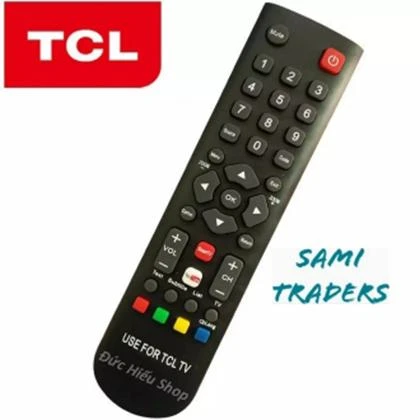TV REMOTE TCL LCD  LED TV High Quality Remote Control Universal and Smart with YouTube Button – Black price in Pakistan