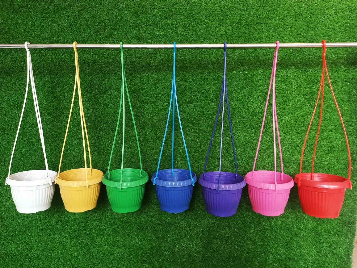 Hanging pot Plastic hanging pot multi color hanging price in Pakistan