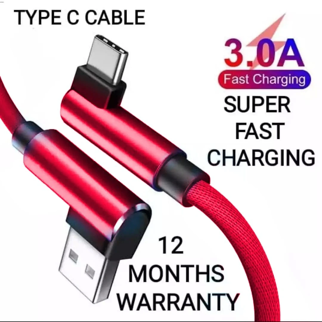 3A 30 watt 100% Pure Copper Type C fast Charging Cable price in Pakistan