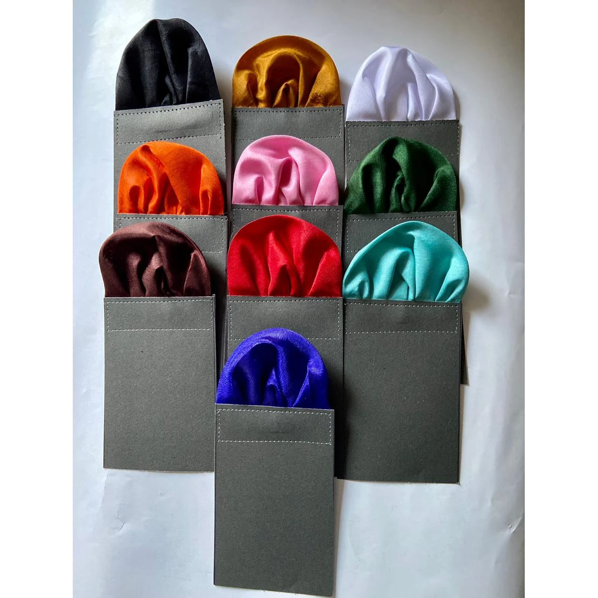 New Deals Pack Of 10 – Pre Folded Men Coat Pocket Square Romal Necktie On Card Bouquet – Assorted Woven Men’s Pocket Square price in Pakistan