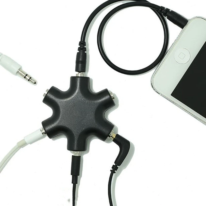 3.5mm Aux Audio Cable Splitter Adapter 1 Male To 5 Female Port Jack Audio Adapter For Tablet MP3 MP4 Player Mobile Phone Speaker price in Pakistan
