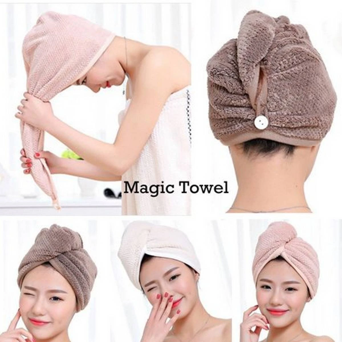 Super Absorbent Anti-Frizz Microfiber Hair Towel Cap price in Pakistan