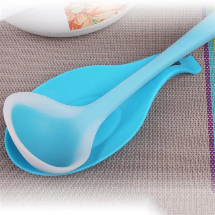 Generic Silicone Heat Resistant Spoon Fork Mat Rest Utensil Spatula Holder Kitchen Tool 1pc price in Pakistan