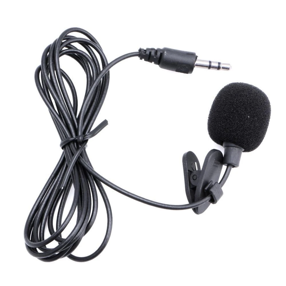 3.5 mm Clip Tie Collar Mic for Mobile Phone Clip-on Lapel omnidirectional 360° Easy Clip Lavalier Car Microphone For DSLR price in Pakistan